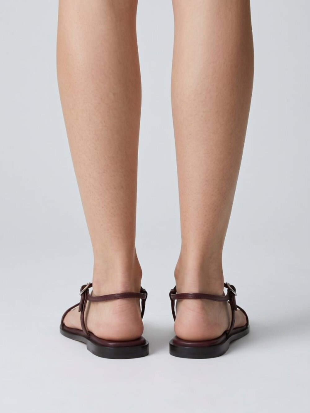 Free People Corsica Brown Leather Strappy Sandals Buckle Flat Summer Boho Shoe - Picture 3 of 5